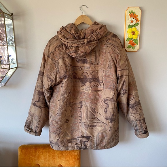 Vintage Eatons Neutral Patterned Puff Jacket - Picture 4 of 10